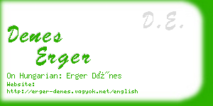 denes erger business card